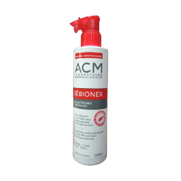 Sữa rửa mặt da dầu ACM Sebionex Cleansing Gel 200ml